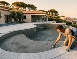 Construction de piscines en gunite : allier luxe, durabilité et design intemporel