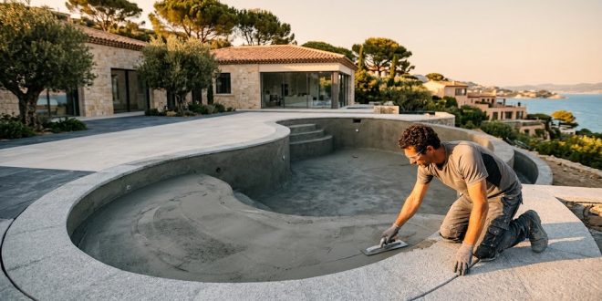 Construction de piscines en gunite : allier luxe, durabilité et design intemporel